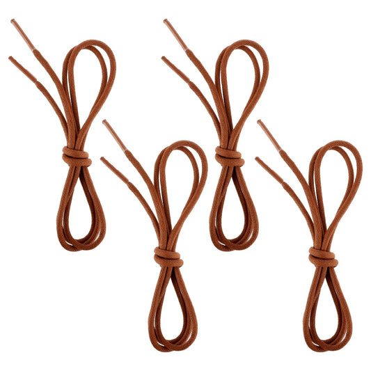 COMNICO Dress Shoe Laces for Mens Dress Shoes 2 Pairs Round Shoe Laces Cotton Waxed Round Shoelaces Thin Business Oxford Formal Brown Dress Shoe Strings for Men Women's Dress Shoes