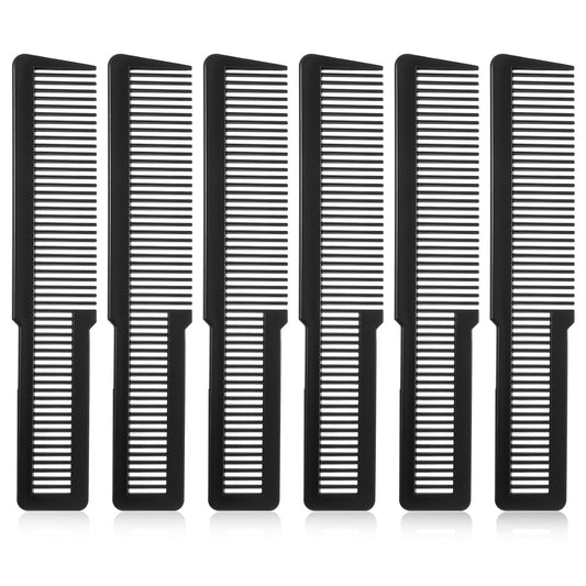 Wanmu 6Pcs Hair Cutting Comb for Women, Professional Barber Combs, All-Purpose Clipper Comb, Cutting Combs for Hair Stylist, Clipper Comb Hairstylist Hair Comb for Men Home Salon (Black)