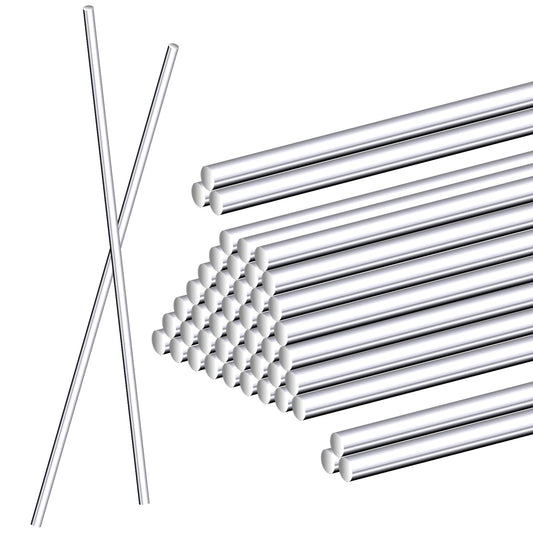 100 Pcs Flat Clear Sticks, 12 Inch Acrylic Rod, Cake Dowels Model Sticks