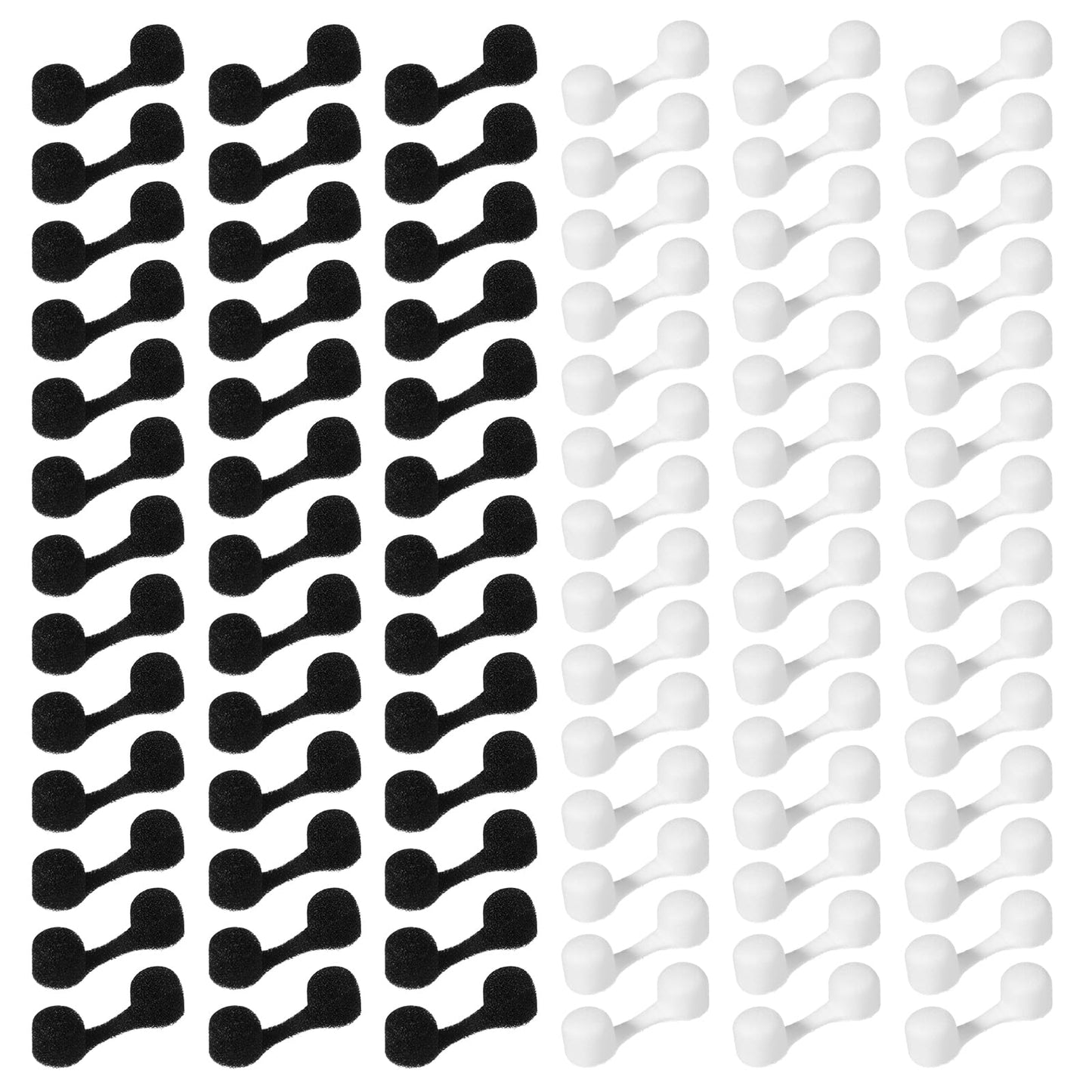 QFGasre 100 Pieces Nose Plug Filter Disposable Nose Dust Filters Softness Sponge Noses Filter for Spray Tanning Sunless Outdoor Noses Protect(Black White)