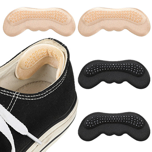 2 Pairs Heel Pads for Shoes Too Big Shoe Pads Inserts for Loose Shoes Heel Cushion Stop Heel Slip Improve Fit and Comfort for Men Women High Heels Sports Shoes (Black, Beige)