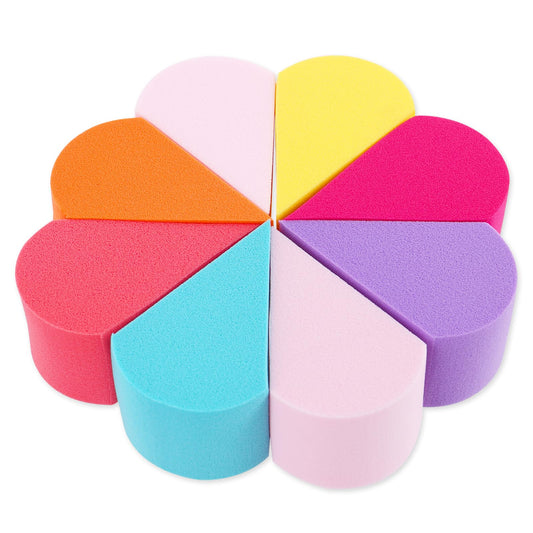 Dimeho 8 Pcs Makeup Sponge Beauty Face Paint Sponge Reusable Cosmetic Petal Puff Soft Foundation Applicator Wedge Blenders for Cream Concealer Clean Body Painting Art Work