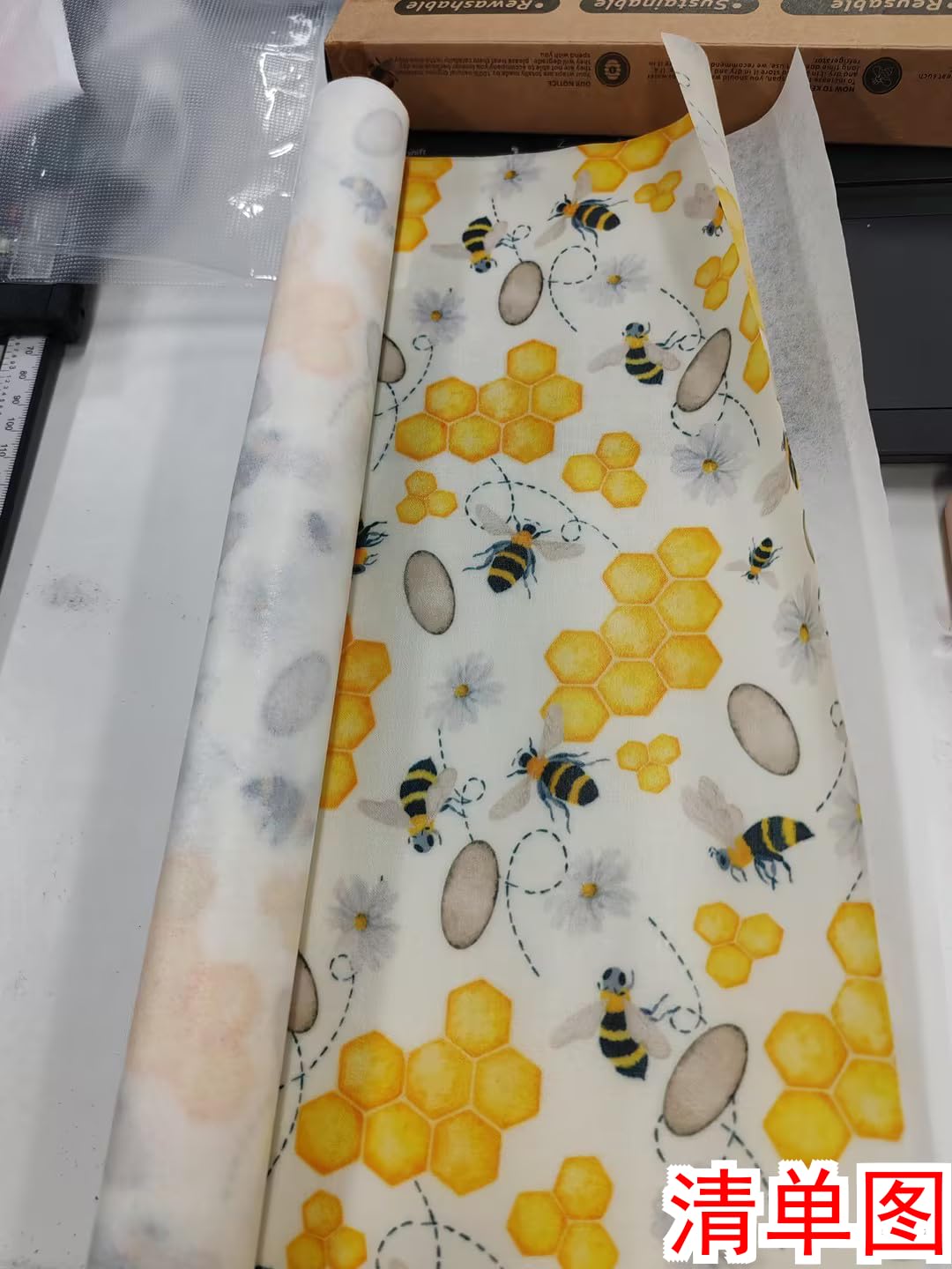 KFHENSOMR Beeswax Food Wrap Roll (33 × 100 cm) – Cut-to-Size, Plastic-Free Cling Film Alternative for Sandwiches, Fruit, Bread, Cheese & Bowl Covers – Reusable, Food Storage