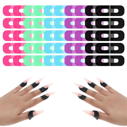 YUXIANLB U Shape Nail Polish Protector, 10 Sheet 100 Pieces Disposable Peel Off Nail Stickers for Nail Painting, Cuticle Protector Tape Nail Guards Spill Proof Stickers Stamping Tool for Nail DIY