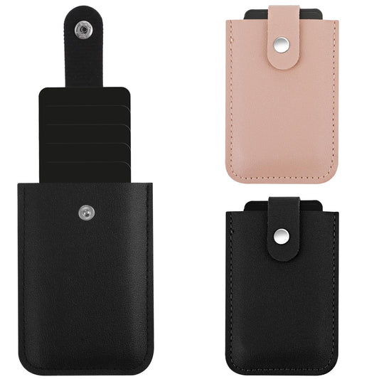 COMNICO Slim Minimalist Wallet PU Leather Pull-Out Card Organizer Cash Credit Card Holder Wallet Universally Front Pocket Card Covers for Women Men 2 Pack