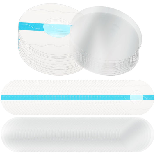 40 Pack Latex-Free Glucose Sensor Covers Medical Adhesive Patches for Precut CGM Tape with No Glue on The Center Transparent CGM Overpatch Tape Lasting to 14 Days