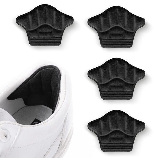 Sibba 2Pairs Heel Grip for Shoes Too Big, Heel Cushion Pads Self-Adhesive Shoe Pads Stickers Shoe Filler Improved Shoe Fit and Comfort Heel Liner Inserts (Black)
