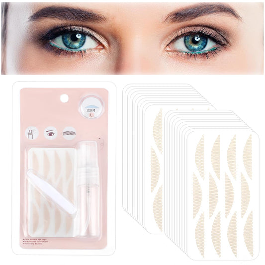 Waterproof Invisible Double Eyelid Tape, 240Pcs Eyelid Lifter Strips, Double-Sided Sticky Eyelid Tapes Stickers for Droopy Lids, Hooded Eyes