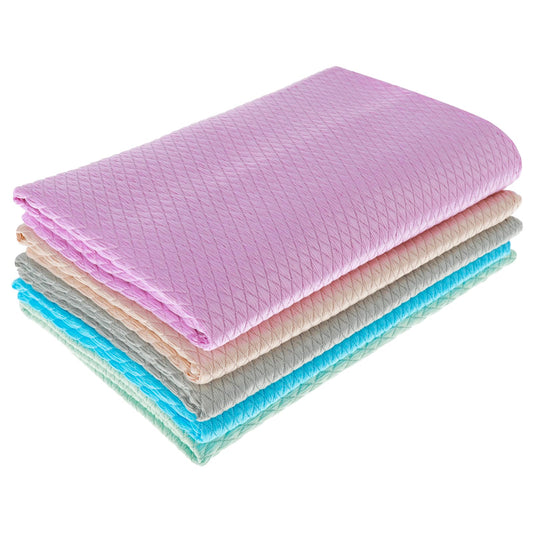 Sibba 5 Packs Fish Scale Streak-Free Cleaning Cloths, Reusable Microfiber Nano Scale Cleaning Towels, Miracle High Absorbent Lint Free Rags for Home, Kitchen, Auto, Glass, Dishes, Mirrors