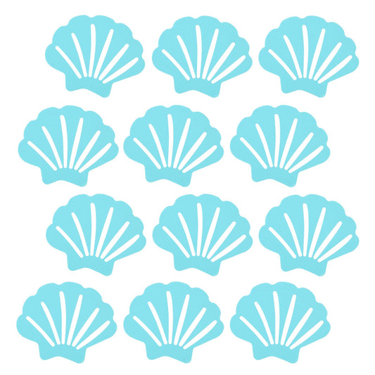 Bathtub Stickers Non-Slip 12Pcs Shell Shaped Tubs Safety Shower Treads Adhesive Appliques Anti Slip Shower Stickers Anti Skid Decals for Bathroom Bathtub Pools Boats Floor Stairs Ladders