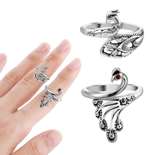 Sibba Knitting Crochet Ring Supplies 2 PCS Blocking Board for Finger Yarn Guide Fixing Line Accessories Crocheting Rings Holder Thimble with Pins Tags Items Adjustable Loop (2 PCS Silver)