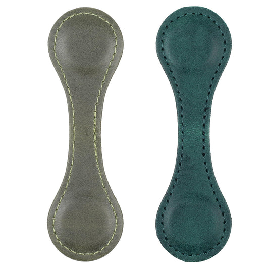 Dimeho 2 Pcs Leather Magnet Bookmark Retro Book Page Holder Vintage Page Marker Clip Handmade Cute Reading Accessories for Women Bookworm Book Lovers Reader Gift(Blue+Green)