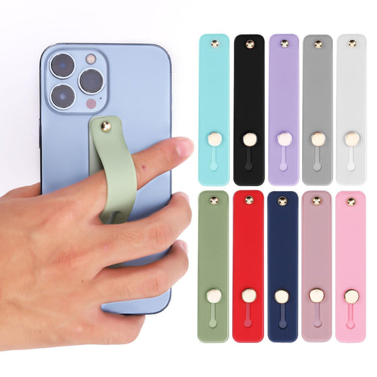 WLLHYF 10 Pack Phone Loop Finger Holders Cell Phone Strap Silicone Phone Grip Holder Universal Finger Kickstand for Most Smartphones(10pcs-multicolor)
