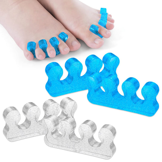 Sibba 2 Pairs Gel Toe Separators, Toe Stretcher and Correctors for Overlapping Toes, Bunions, Hammer Toe, Foot Pain Relief