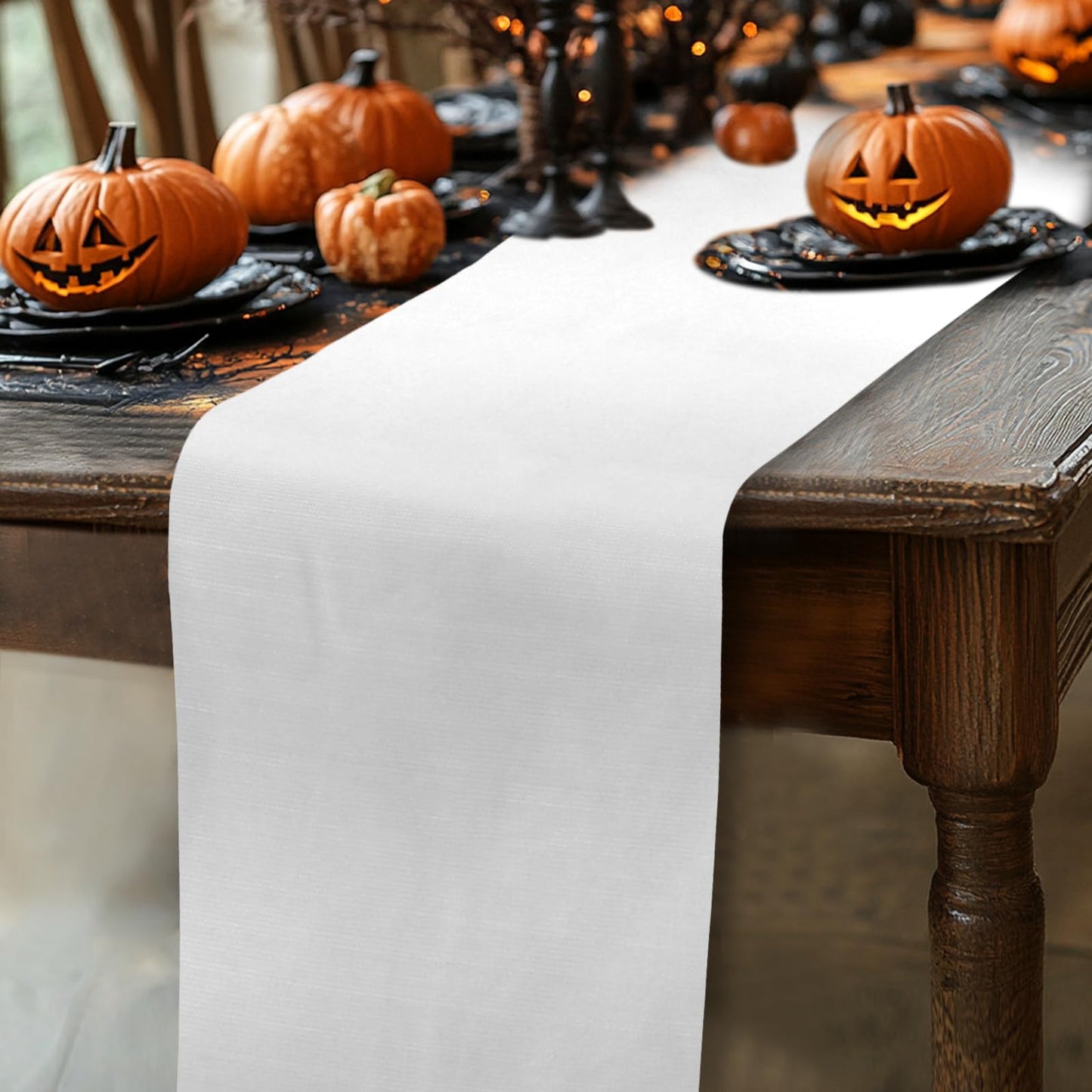 COMNICO 2pcs Table Runner 10ft Chiffon Boho Rustic Romantic Long Table Runner Party Table Decorations Centerpiece for Wedding Bridal Baby Shower Birthday Easter Halloween Christmas
