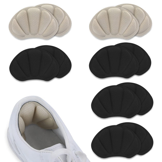 Sibba 6 Pairs Heel Cushion Inserts Self-Adhesive Heel Grips Shoe Pads Comfort Thick Back Insoles No-Slip Anti-Blister Foot Care Protectors for Women Men (Multi-Colored)