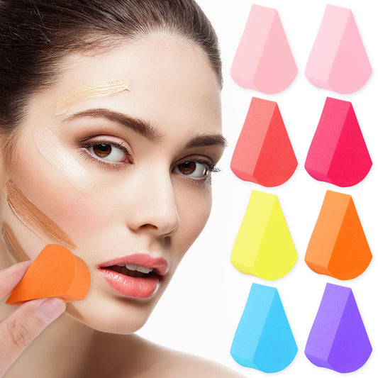 Sibba 8 PCS Makeup Sponge Brushes Beauty Blender Facial Foundation Make Up Face Nose Eyes Contouring Powder Puffs Coverage Blending Concealer Highlighter Creations Cosmetic Tools Pack Set