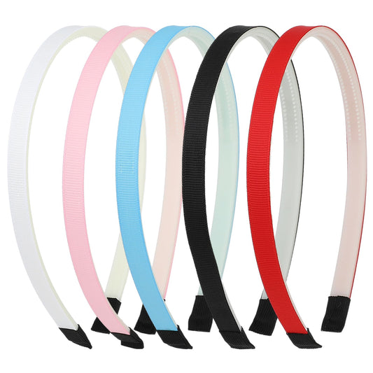 Thin Headbands for Girls Toddlers, 5 Pieces Colored Headbands for Toddler Girls, Plastic Hair Band with Teeth, Cute Toddler Headbands for Girls Hair Accessories