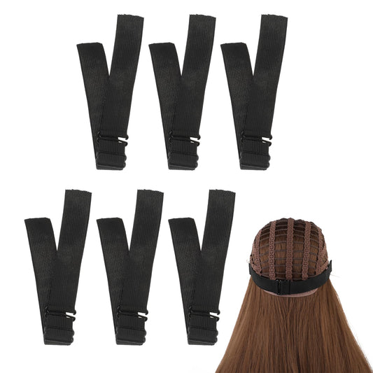 COMNICO 2 Pcs Elastic Band for Wig Edges Adjustable Lace Melting Band Black Straps No Slip Fixing Belt Elastic Grip Dand for Making Wigs Edge Wrap Lace Front Install Accessories Sewing Glueless