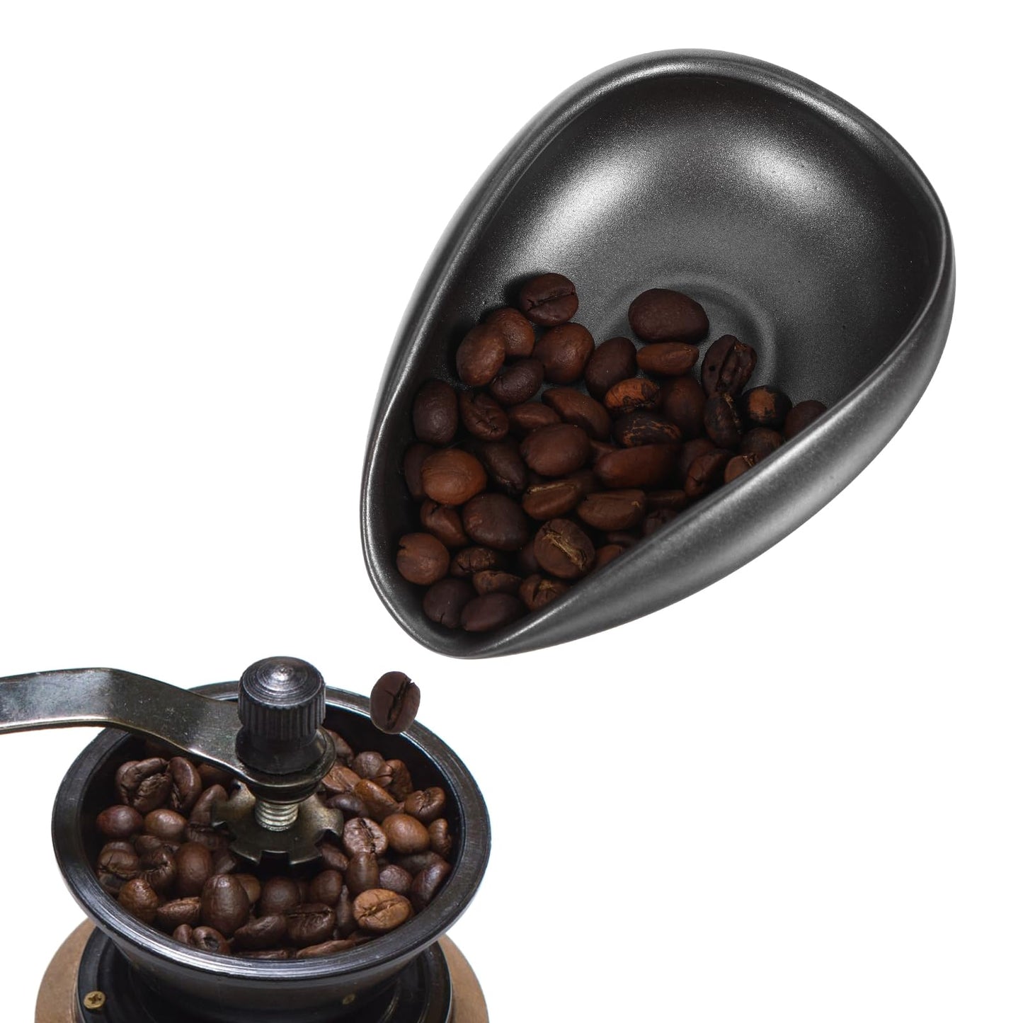 Hpmjz Coffee Bean Dosing Cup Espresso Bean Weighing Bowls Ceramic Single Dosing Tray Dose Coffee Measuring Container Tea Storage Tray for Beans Loose Leaf Tea Dose Vessel