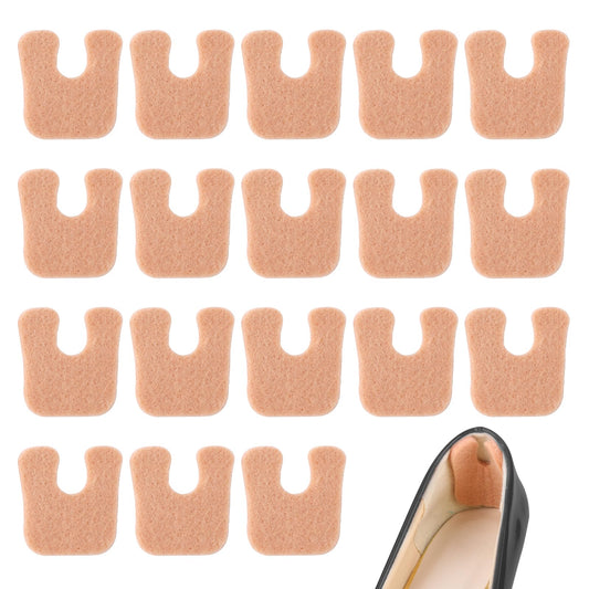 18 Pcs U Shaped Felt Foot Callus Pads Metatarsal Pads Soft Anti-Slip Forefoot Cushion Self Adhesive Foot Pads Reduce Friction for Women & Men (Beige)