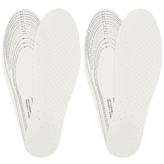 Sibba 2 Pairs Breathable Shoe Latex Insole, Memory Foam Inserts, Cut to Size Comfort Breathable Anti Odour Replacement Shoe Inserts for Sports Running Shoes Walking Boots Men 7.5-11.5 Woman 4-9 White