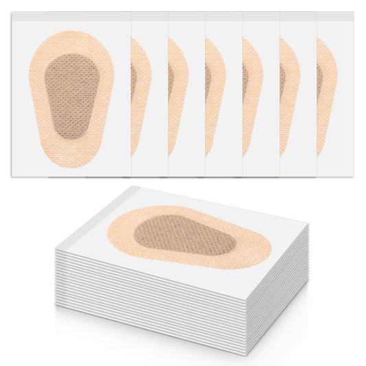 Dimeho 20 Pcs Adhesive Eye Patches Blackout Medical Eyepatch Sticker Disposable Non Woven Cotton Eye Shield Tape Easy Peeling Latex Free Eyecare Bandages Relieve Fatigue 3 × 2 Inches