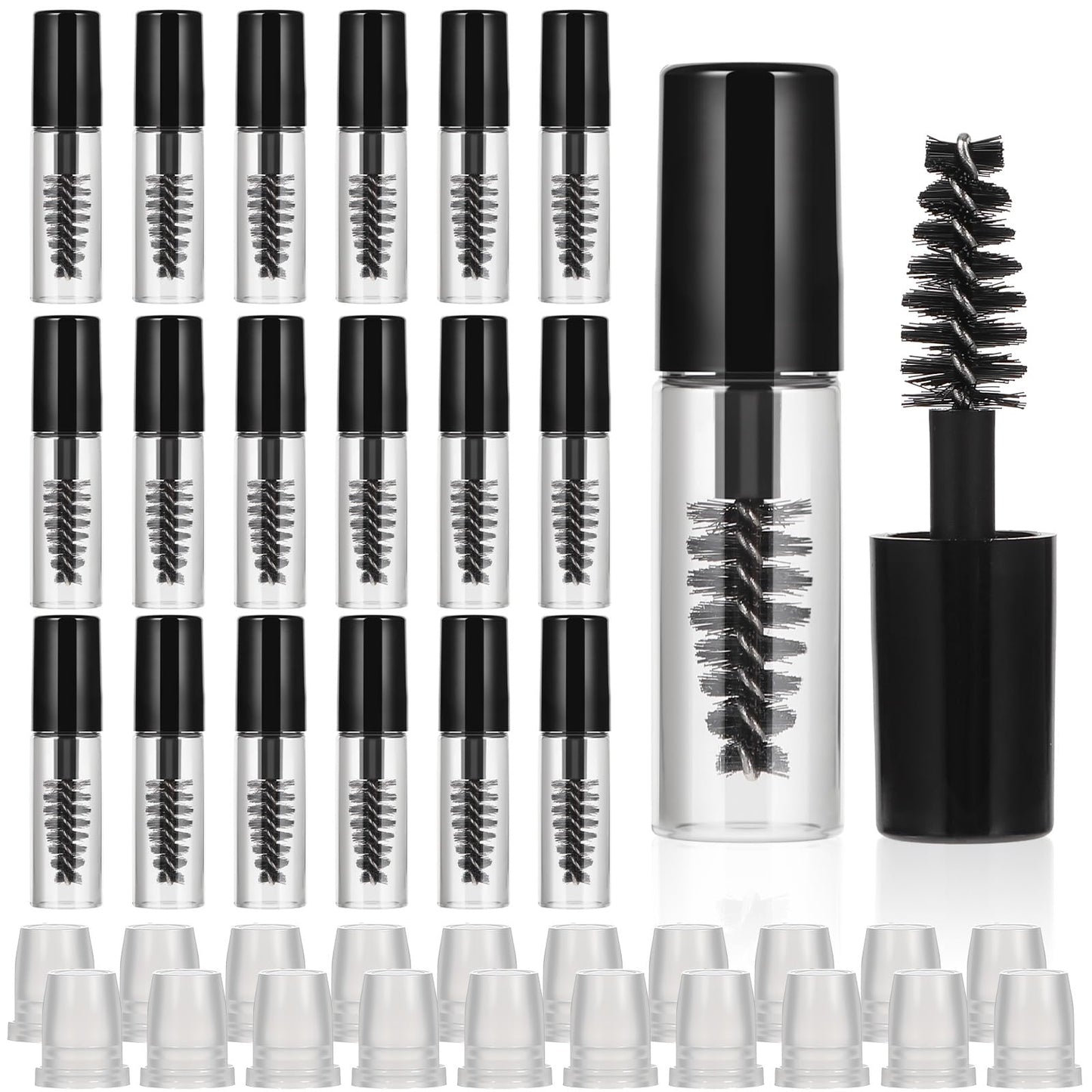 20Pcs Empty Mascara Tube with Eyelash Wand 2ml