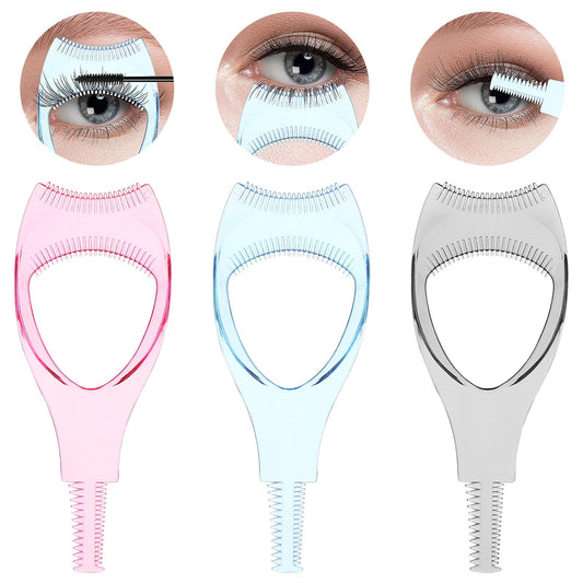 Sibba 3Pcs Mascara Shield Guard, Lashes Buddy, Silicone Upper and Lower Mascara Applicator Lash Guard, False Eyelashes Applicator, Reusable Eye Makeup Tool for Women and Girls (Black)