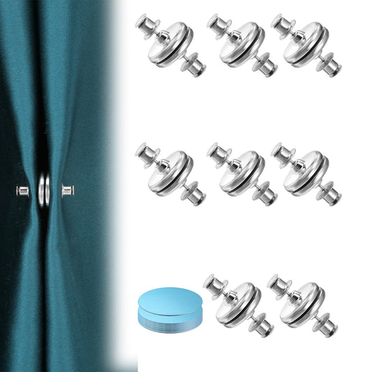 Wanmu Pack of 8 Magnetic Shower Curtain Side Clips, Magnetic Closure, Leak-proof Closure for Shower Curtains, Keep the Curtain Liner Closed on the Wall, Windproof, Stop, Splash Guard Clips