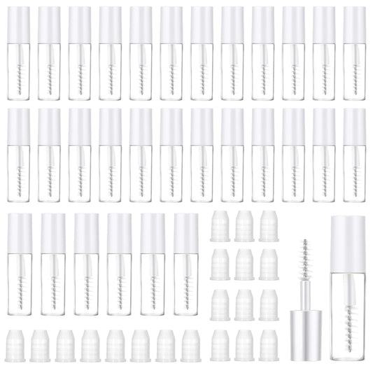 30PCS 3ml Empty Mascara Tube White Mini Mascara Tube Wand Mascaras Tubes