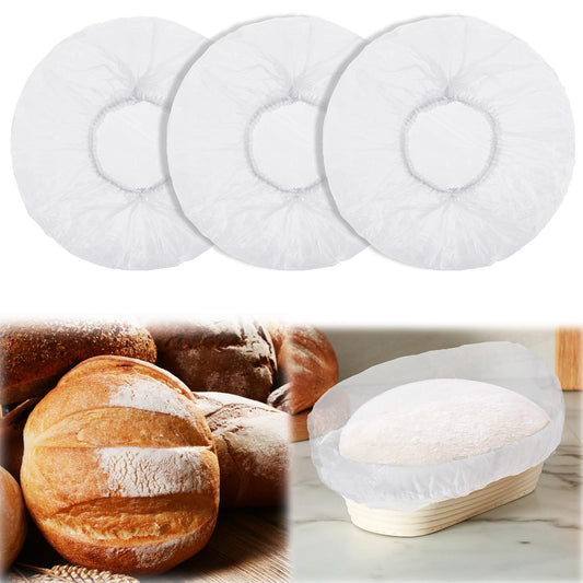 Sibba Bowl Covers Bread Proofing 100 Pcs Reusable Sourdough Cap Elastic Baking Supplies Round Dough Wrap Plastic Baskets Pastry Utensils Tools Accessories for Storage Containers Home