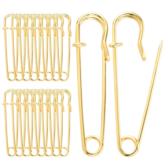 Sibba 20Pcs Large Safety Pins, 2 inches Safety Pins Heavy Duty, Blanket Safety Pins, Safety Pins for Clothes, Pins Fasteners for Leather, Crafts, Canvas, Shawls, Kilts