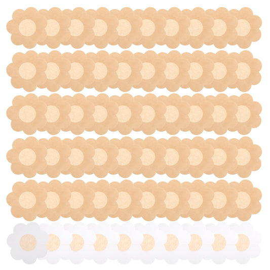 COMNICO 60 Pieces Nipple Breast Covers Disposable Bra Pasties Self-Adhesive No Show Bra Petal Bra Pad for Women(60)