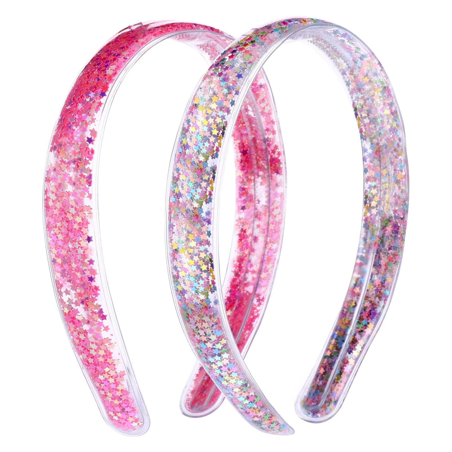 Sibba Headband 2 PCS Cute Head Bands Sequin Glitter With Teeth Headwear Birthday Easter Party Elastic Headpiece Girls Hair Styling Accessories