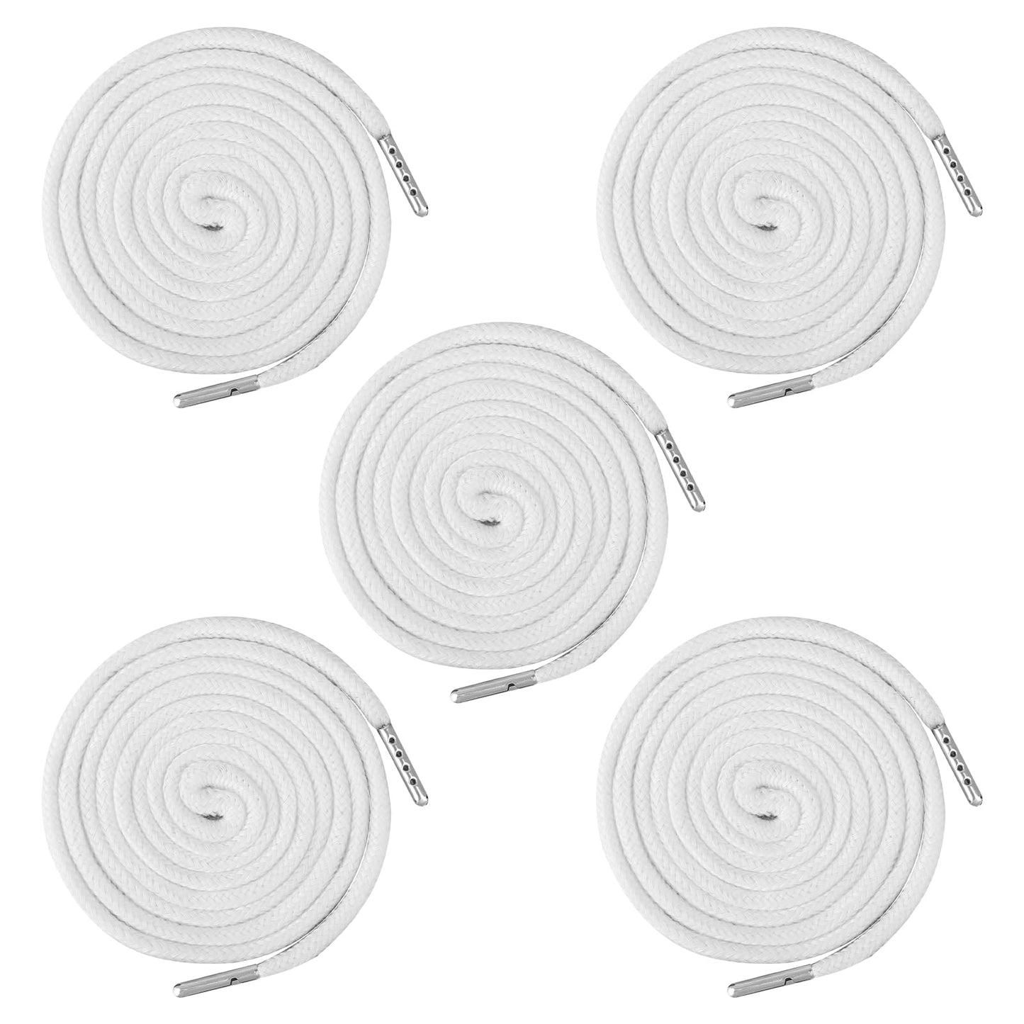 Dimeho 5PCS Drawstring Cords Replacement 51 Inches Waist String Hoodie Hood Cord for Shorts Pants Sweatpants Sweatshirt Jackets Coats Bag (Black)(White)