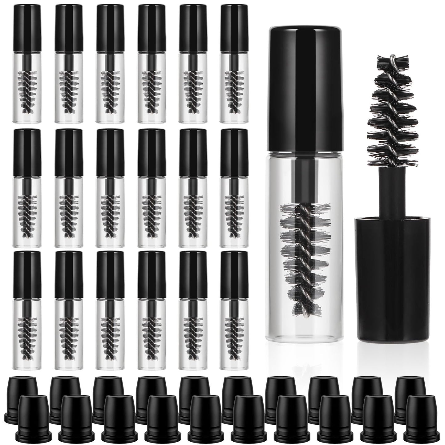 20 PCS Empty Mascara Tube with Eyelash Wand 3ml