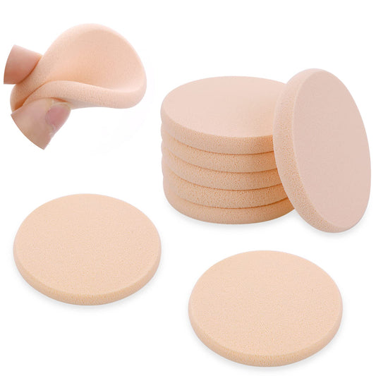 Sibba Makeup Sponge Foundation Concealer Facial Face Blender Blending Applicator 6 PCS Mini Round Hypoallergenic Powder Puffs Estheticians Beauty Cosmetic Make Up