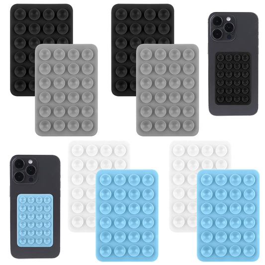 Wanmu 8 Pieces Multifunctional Silicone Mobile Phone Holder, Silicone Suction Cups, Double-Sided Non-Slip Mobile Phone Holder, Mobile Phone Suction Cup Holder, Hands-Free Holder for All Mobile Phone