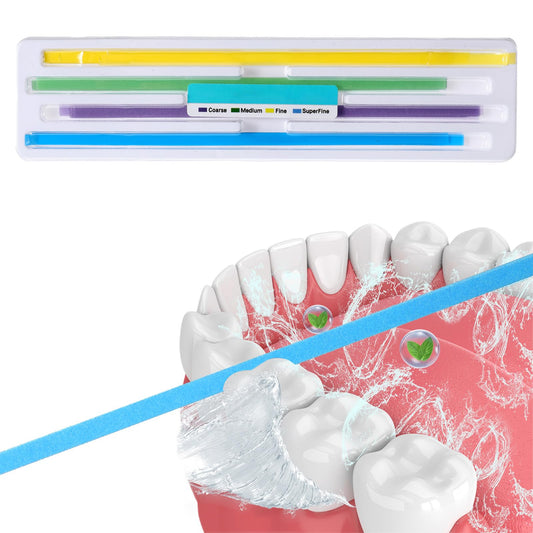 80Pcs Dental Polishing Strips Teeth Sanding Grinding Tool Kit Teeth Polishing Finishing Dental Polish Abrasive Strip 4mm x 150mm Finishing Tooth File Deep Tooth Cleaning for Oral Care Gloss Contouring