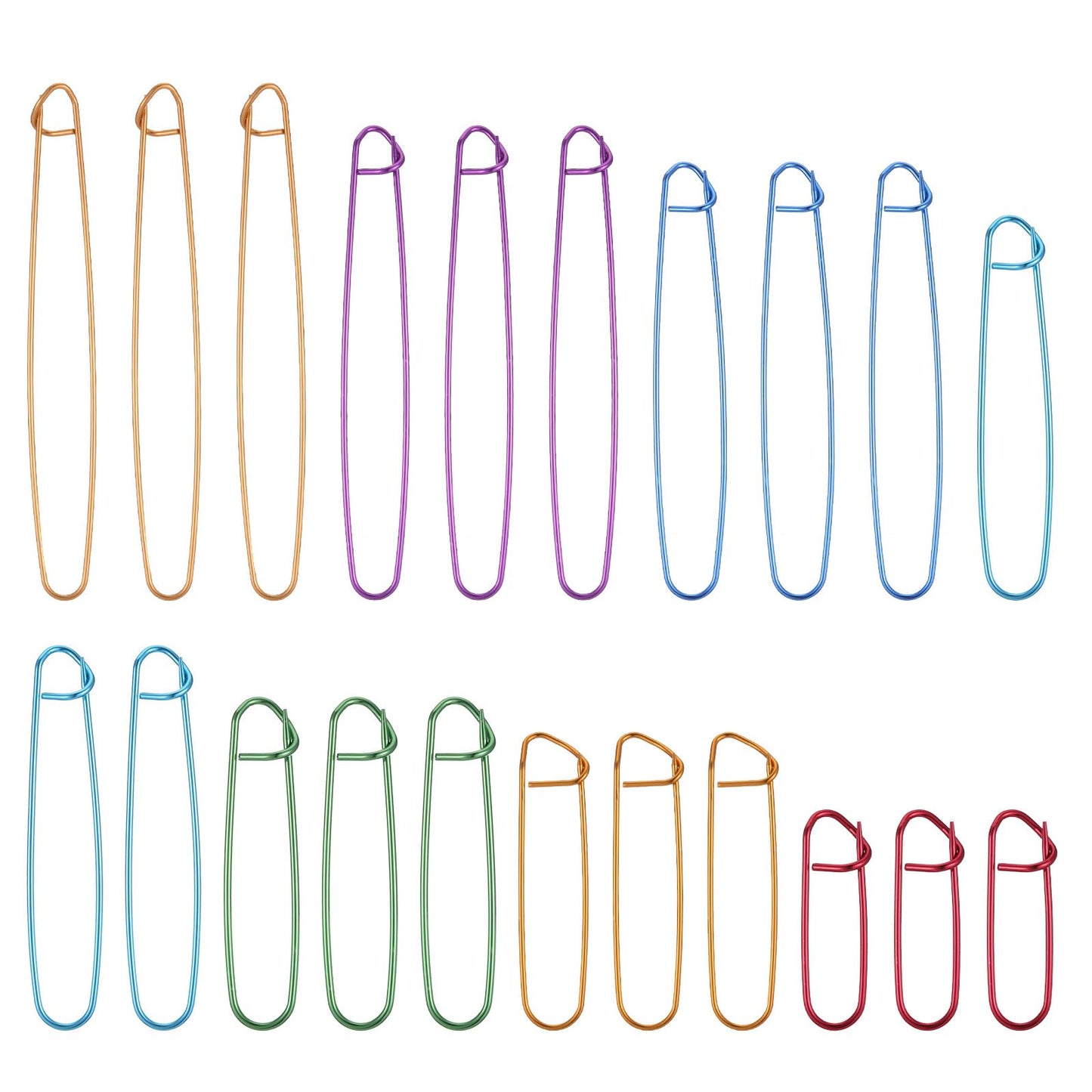 18 Pcs Knitting Stitch Holders Colorful Yarn Stitch Holder Versatile Knitting Crochet Hook Practical Crochet Stitches Holders Crocheting Markers Tools for Sweaters Sock Yarn Sewing DIY Blankets