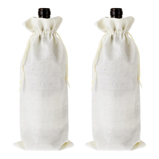 Sibba 2Pcs Wine Bottle Bags with Drawstring Housewarming Gifts Red Wine Bag Party Decorations Wine Packaging Home House Homeowner Gift Champagne Bag Set Wine Accessories Fit Congrats House Gifts