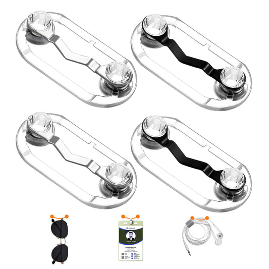 Wanmu Magnetic Eyeglass Holder, 4 Pcs Magnetic Badge Holder, Eyeglass Clip, Sunglasses Holder, Readerest Magnetic Eyeglass Holder, Name Tag for Men and Women