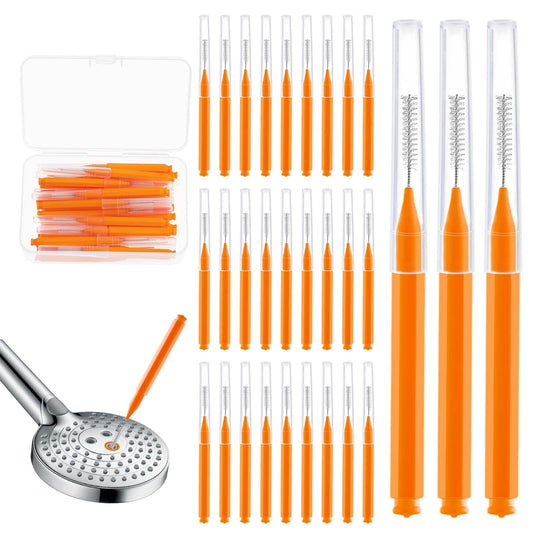 30Pcs Shower Head Cleaner Multifunctional Slit Cleaning Brushes Picks Small Anti-Clogging Nozzle Brush Crevice Gaps Holes Cleaner Tool for Household Bathroom Car Washers 3D Printer Tubes