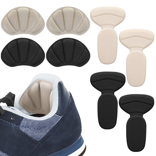 Sibba 4 Pairs Fillers for Big Shoes Heel Grips Ladies Shoe Pads Sticker Adjustable Toe Filler Inserts Liner Insert Too Big Men Women Comfort Insole Foot Care Relieve Pain Foot Care Protector