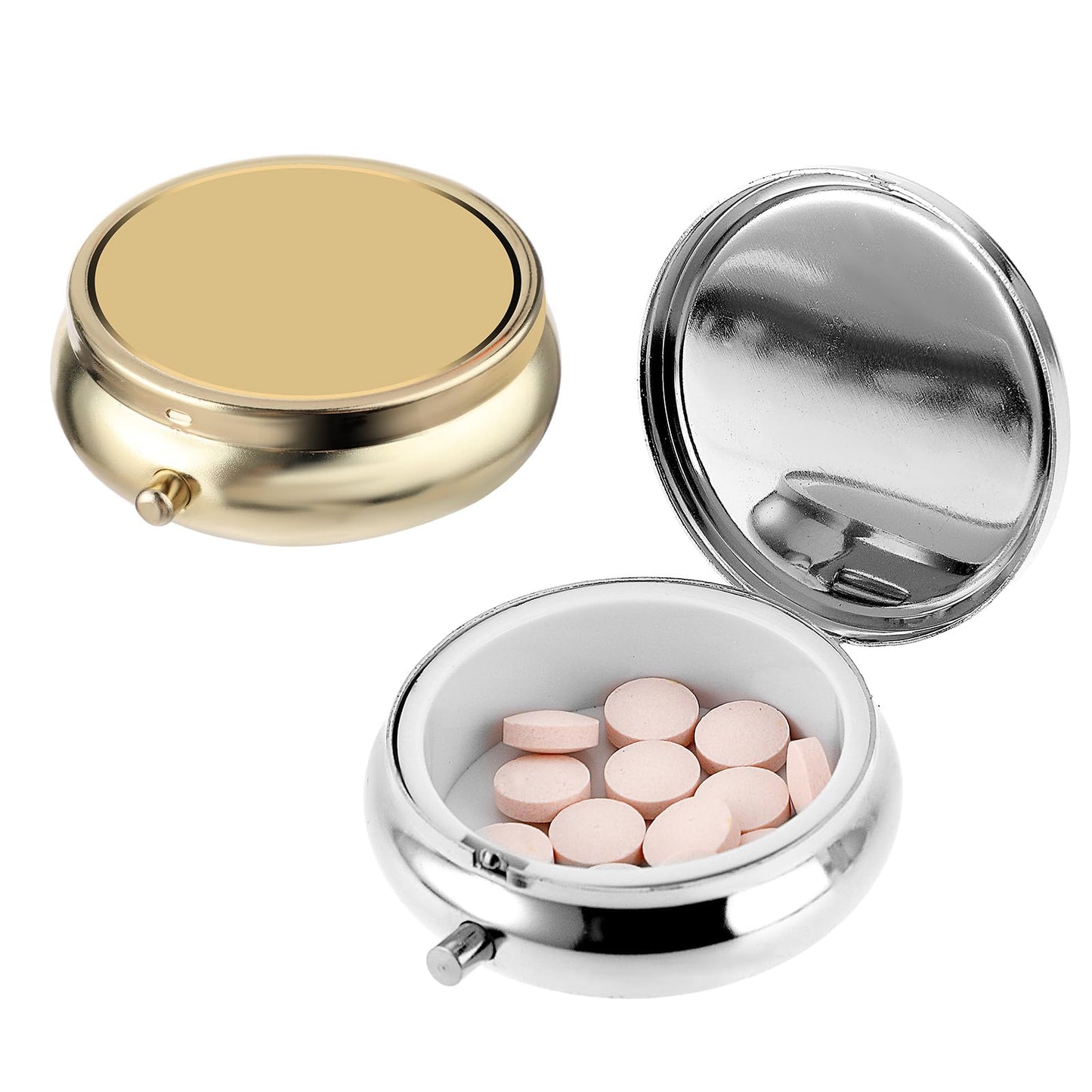 Wanmu Pill Box Small Medicine Pill Case for Pocket & Purse Cute Travel Pill Organizer Pillbox Portable Medicine Container Vitamins Medication Fish Oil Holder