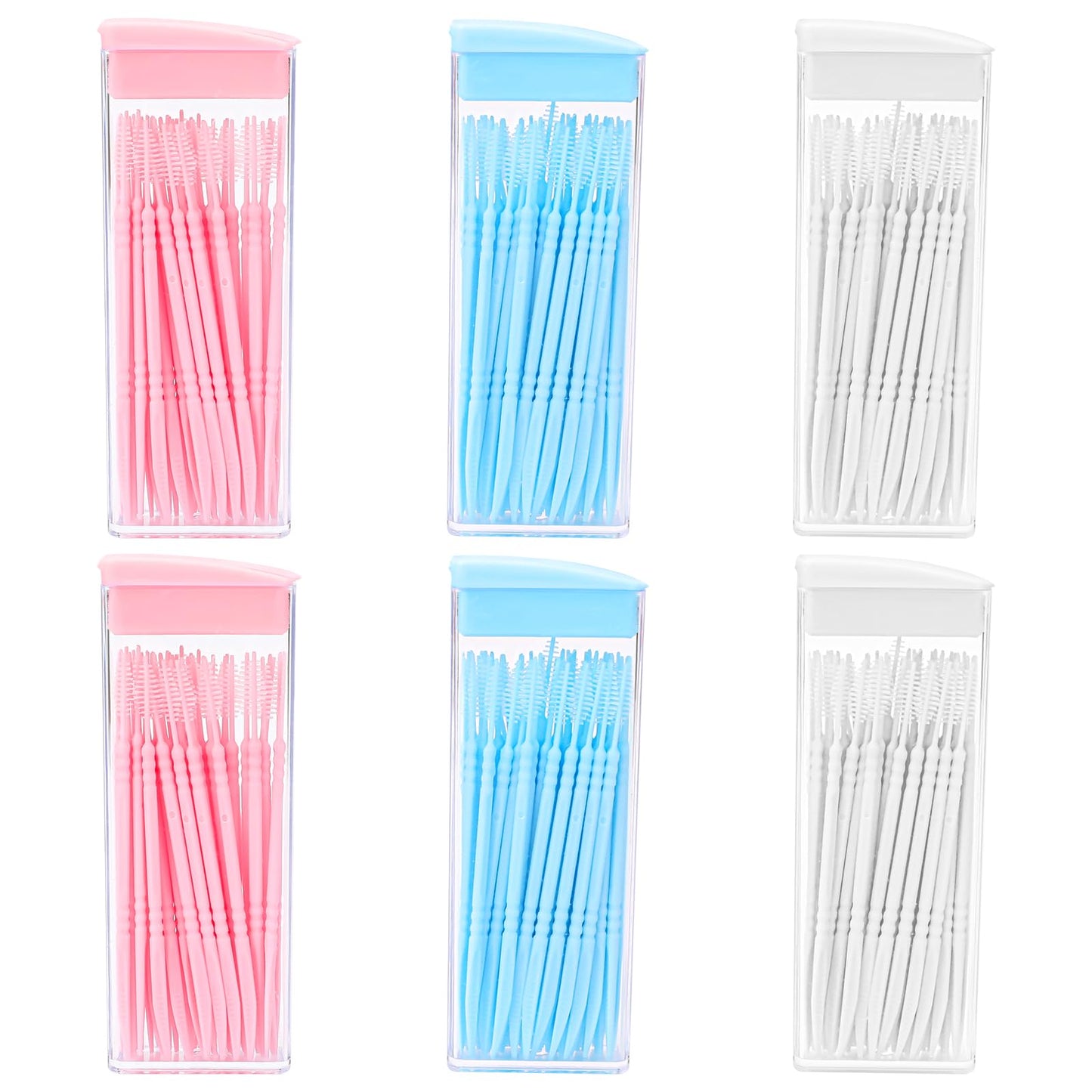 Sibba Double Head 360 Pcs Dental Flossing Interdental Toothpick Brush Teeth Stick Oral Care Picks Soft Bristle Clean Brushpicks Sticks Remove Flossers Braces Accessories