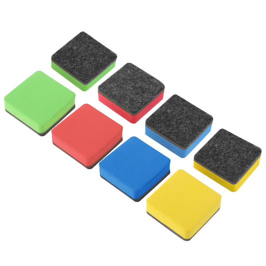 Dimeho 4 Pack Dry Erase Erasers Whiteboard Cleaner Pads Chalkboard Small Wipers Colorful Marker Erase Supplies for Classroom Office Glass Home White Board Teacher