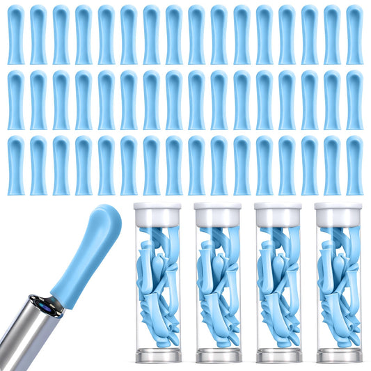 105 Pcs Ear Wax Removal Replacement Tips for Ear Camera, Replacement Tips Ears for Wet/Dry Waxs Cleaning Spoon Accessories Silicone Soft Cleaning Cap for Teen Adult Ears Wax Removal Endoscope