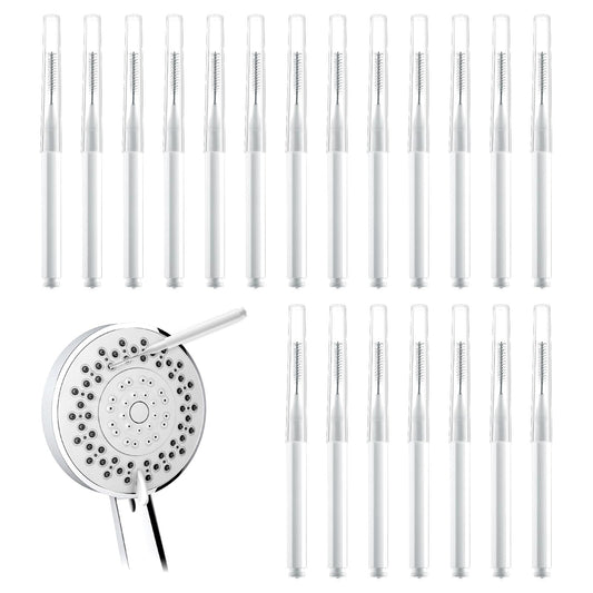 Sibba Shower Head Cleaning Brush Sets 20 Pcs Small Hole Cleaner Tool Multifunctional Crevice Showerhead Brushes Interdental Picks Household Supplies Fit Sippy Cup Straw Tap Shower Head